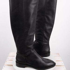 Massimo Dutti Khaite The Row ZARA Riding Boots Flat Black Knee High Leather NWT